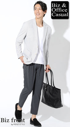 夏ジャケット×tシャツのコーデ例