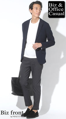 春ジャケット×カットソー（tシャツ・セーター）のコーデ例