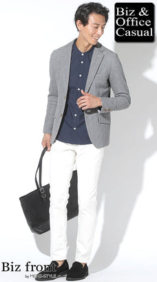 30代グレージャケットコーディネート