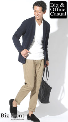 春ジャケット×カットソー（tシャツ・セーター）のコーデ例