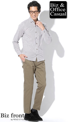 グレー・ブラウンの50代メンズコーデ例