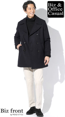 秋冬の白パンツコーデ例