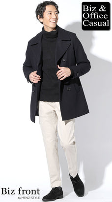 60代男性に似合うニットのコーディネート例