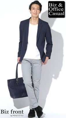 春ジャケット×カットソー（tシャツ・セーター）のコーデ例