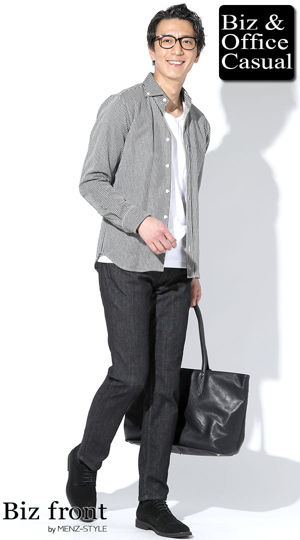 夏のジーンズメンズコーデ例