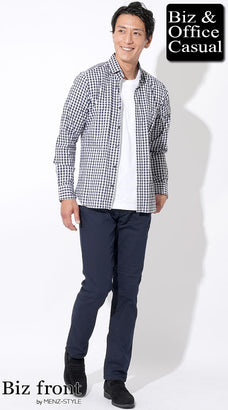 秋のシャツ50代メンズコーデ例