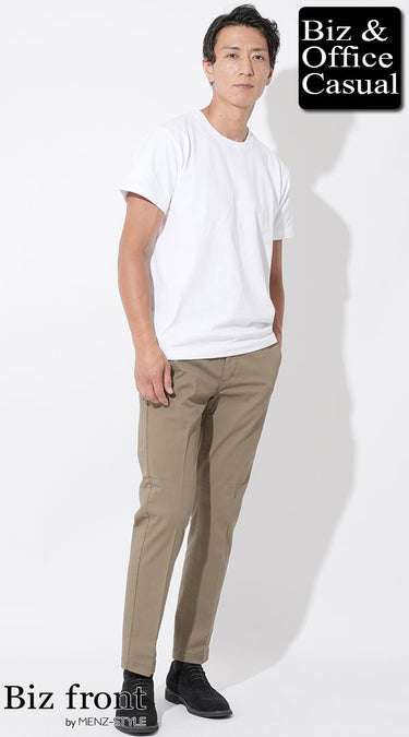 夏のカーキパンツコーデ例