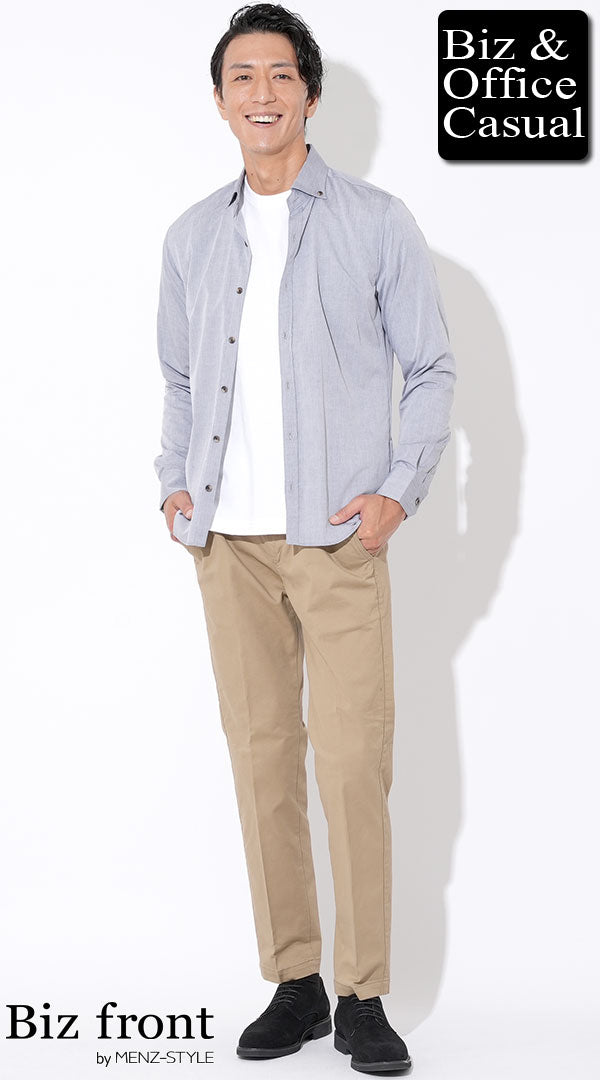 50代の春のチノパンコーディネート