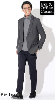 50代男性に似合うグレージャケットコーディネート例