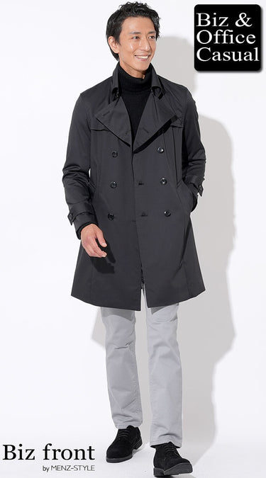 40代メンズにふさわい自然とカッコ良く見える春のトレンチコートコーデ例