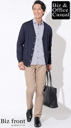 60代男性に似合うチノパンのコーディネート例