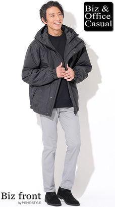 30代のオンオフ兼用コートコーディネート