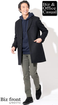 40代のオンオフ兼用コートコーディネート