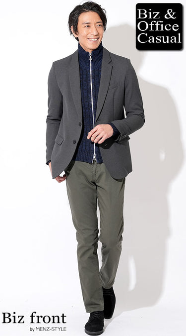 ジップアップニット