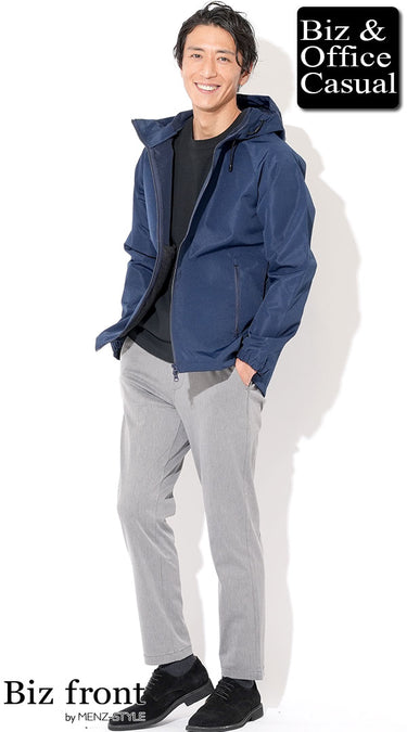 メンズにおすすめの秋のネイビーパーカーコーデ