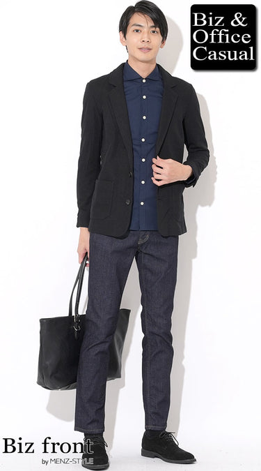 30代の男性らしい魅力を高めるジャケット×ジーンズコーデ