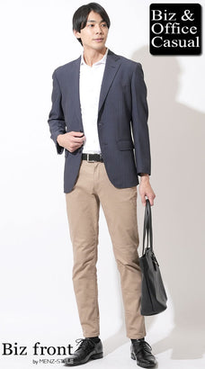 ポロシャツのスマートカジュアルメンズコーデ例