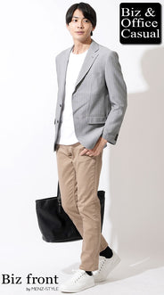 30代グレージャケットコーディネート