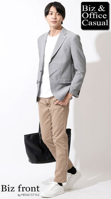 30代グレージャケットコーディネート