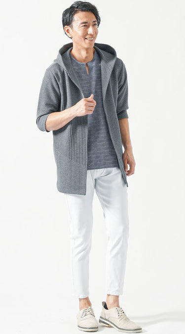 ダサいと言われないメンズにおすすめの白パンツコーデ例