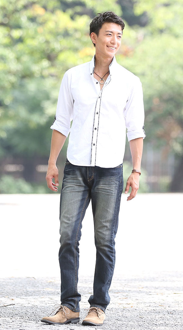 シャツ　デニムパンツ　snp_xq0705