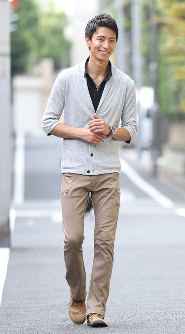 メンズのおすすめのポロシャツを着たコーデ例