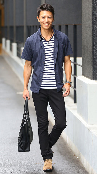 メンズのシャツコーディネート