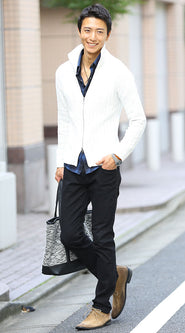 春ニットコーデ