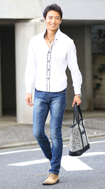 50代メンズトートバッグコーディネート