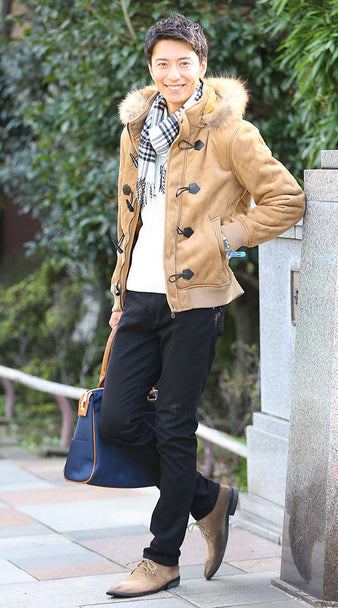 ベージュアウターのコーディネート例