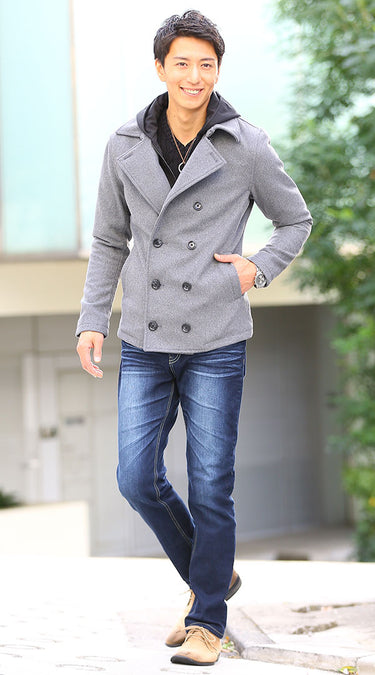 Pコート+パーカー