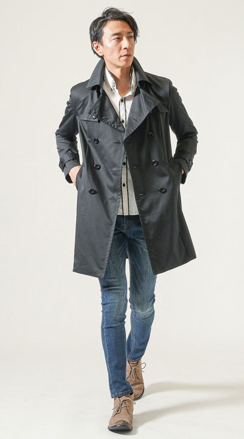 メンズにおすすめのトレンチコートコーデ