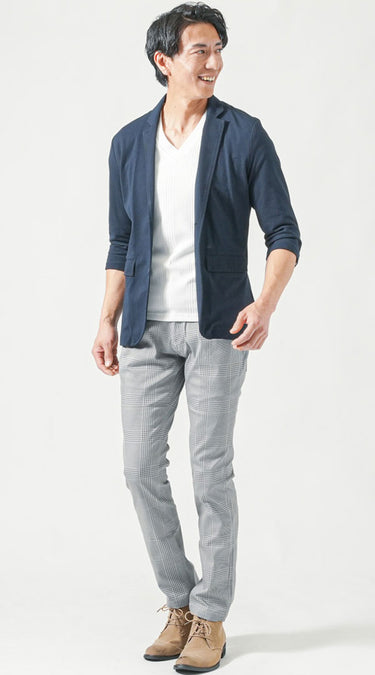 気温33度におすすめの夏用軽量サマージャケットコーデ