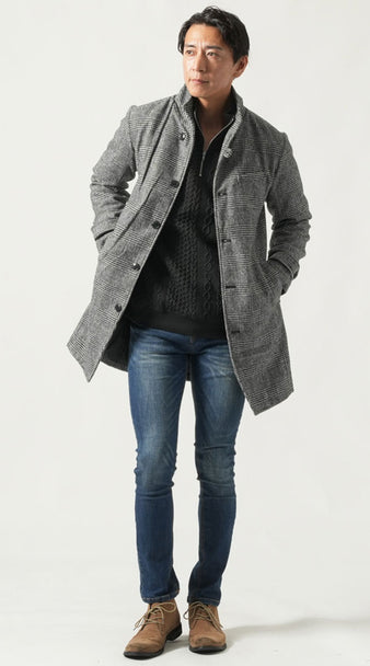 メンズにおすすめの気温1度に適したコートの服装