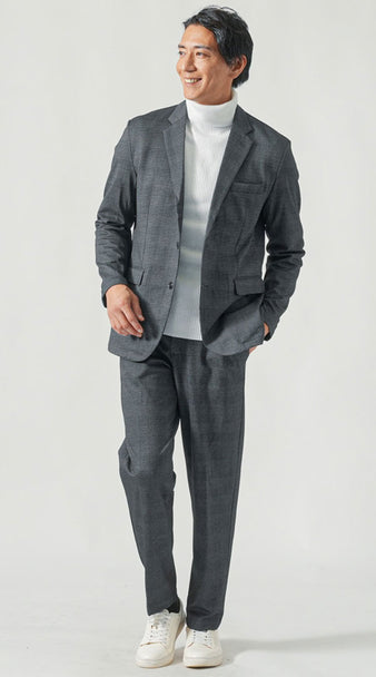 60代メンズ秋冬コーデ タートルネックとセットアップでスマートに見せる11月後半の服装