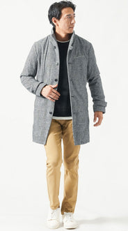 秋冬の最高気温17度の私服・カジュアルメンズコーデ例