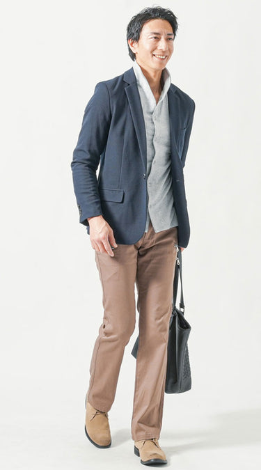 ジャケット×シャツコーデ