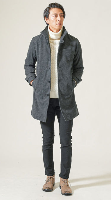 40代メンズにおすすめのきれいめショートコートコーデ