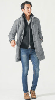 秋冬の最高気温17度の私服・カジュアルメンズコーデ例