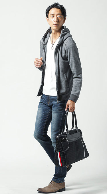 おしゃれに見えるメンズジーパンコーデ例