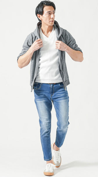 メンズにおすすめのジャーマントレーナーを合わせた大人カジュアルコーデ