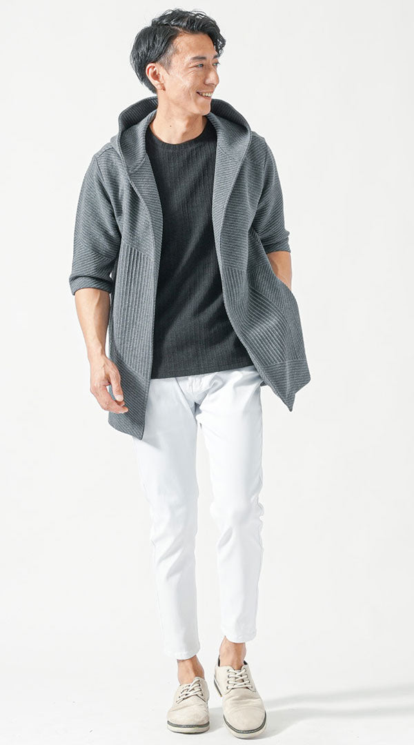 40代メンズの夏の白パンツコーデ例①