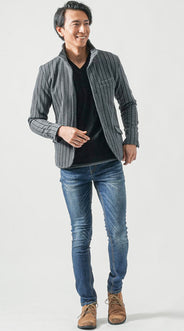 秋の最高気温20度の私服・カジュアルメンズコーデ例