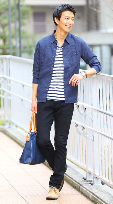 メンズのシャツコーディネート