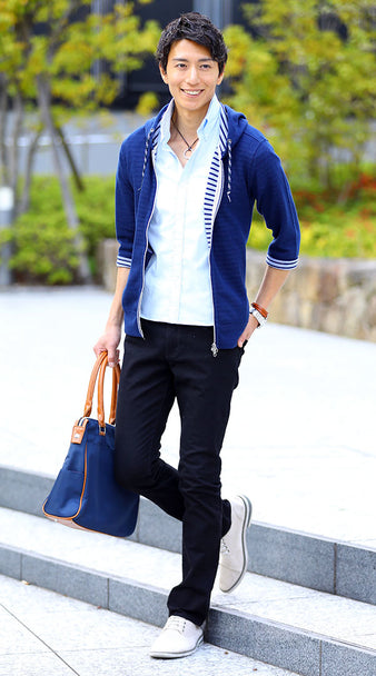 ネイビーコーデ