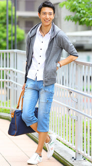 春夏のパーカーコーディネート