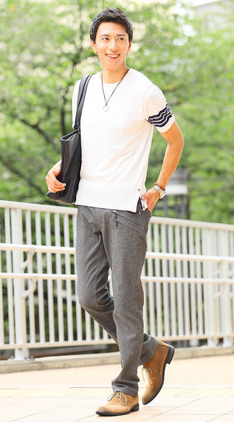 50代メンズトートバッグコーディネート