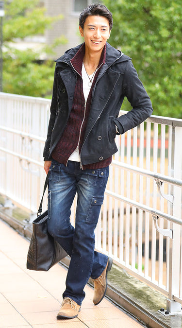 冬　重ね着風ジャケット