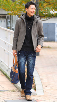 メルトンジャケットコーディネート