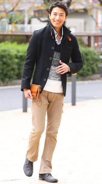 メルトンジャケットコーディネート